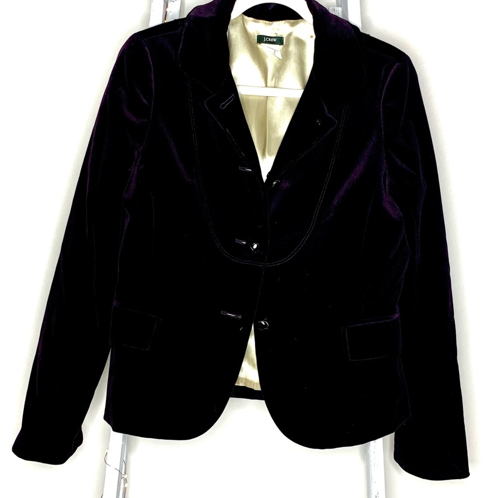 J Crew Plum Velvet Blazer